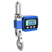 Portable Digital Crane Scale 500Kg Digital Crane Hanging Scale Heavy Duty Crane Scale LCD Backlight Industrial Hook Scales Unit Change Color Blue