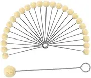 TEHAUX Wool Balls Brush Set for Leather Dyeing 40pcs Wool Daubers for Even Application