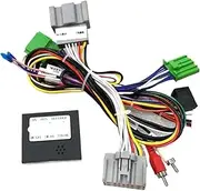 Compatible for Volvo XC90 High End S90 V90 Cable Car 16 Pin Wiring Harness Adapter Canbus Box Decoder Android Radio Power Cable(Style B)