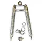 Chrome Finned Billet Oil Cooler w/ Clamps Harley Big Twin 1 1/8 Frame Tubes