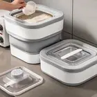 Rice Storage Bin Bpa-free Collapsible Good Sealing Rice Container Lightweight