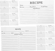 LAPYAPPE 50pcs Blank Recipe Cards for Wedding and Bridal Shower Double Sided Recipe Cards for Recording Paper Sheets Food Note Cards