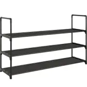 Yegazte 3-Tier Shoe Rack, Stores 12-15 Pairs of Shoes, Stackable & Adjustable...