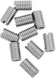 304 Stainless Steel Thread Inserts 10pcs for Machine Auto Repair Threaded Fastener Reinforcement