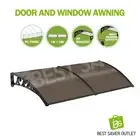 2M DIY Window Door Awning House Canopy Sun Shield Patio UV Rain Cover - Brown