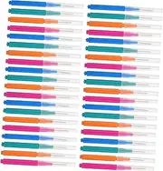 Gogogmee Teeth Cleaning Flosser Brush 40pcs Interdental Brush Straight Design Stainless Steel Wire Oral Cleaner