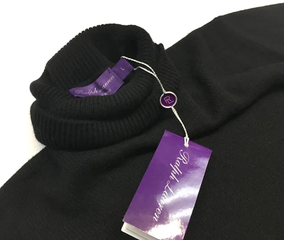 Purple Label Ralph Lauren 100% Cashmere CEO Knit Turtleneck Sweater Steve Jobs