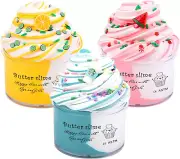 Butter Slime Kit 3 Pack with Watermelon, Latte and Lemon Charms, Cool Preppy Stu