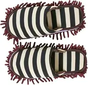 Ipetboom Shower Slippers Mop Chenille Lazy Person Floor Mop Home Slippers for Living Room