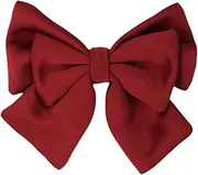 Okiyakusama Helmet Bow Decoration Skating Helmets Decor Decorative Cute Large Bow Decoration for Skiing Riding Snowboarding Skating, Claret