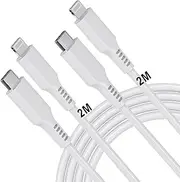 GOPALA USB C to Lightning Cable 2M 2 Pack, MFi Certified iPhone Fast Charger Cable USB-C Power Delivery Charging Cord Compatible with iPhone 14/13/12/11 Pro/11/XS MAX/XR/8/iPad(2M Lightning Cable)
