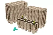 360 Cells Peat Pots Seed Starter Trays, 36 Packs Biodegradable Seedling Pots Ger