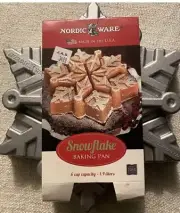 Nordic Ware Bundt Cake Pan 6 Cup Heavy Cast Aluminum ￼Holiday Snowflake NIP