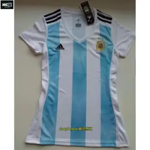 【Mcsi】世界杯經典款 阿根廷女版足球衣 阿根廷國家隊 女款球衣 主場足球衣 女款足球衣 時尚 女式足球服