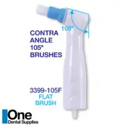Dental Disposable Prophy Angles - Flat Brushes 500 pcs