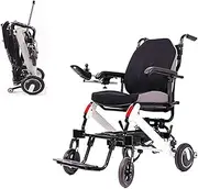 Wheelchair, Lightweight Foldable Electric Wheelchair,Using The Front and Rear Dual Control System,Manual/Electric One Button Switch,Support 220lbs,Travel Size, Wheel Chair for Seniors(10A)