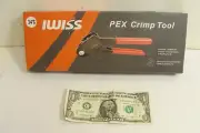 Iwiss 3/4" Pex Crimp Tool F1807 with Pex Cutter, Go / No Go Gage