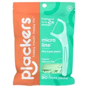 Plackers, Micro Line, Floss Picks, Fresh Mint, 90 Count