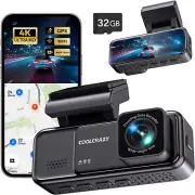 Dash Cam 4K Front, Built-In Wifi GPS Dash Camera for Cars, 3.2" IPS Screen Dashc