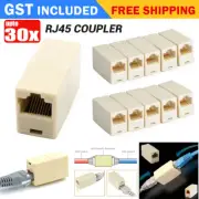 30x RJ45 Coupler Cat6 Cat5e Ethernet Cable Extender Joiner LAN Adapter Connector