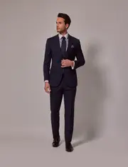 Hawes & Curtis Indigo Check Slim Suit Size: One Size