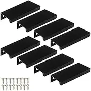 Rayong 8Pcs Drawer Handles 80mm Kitchen Cabinet Handles, Black Cupboard Handle Furniture Pull Handle for Drawers, Cupboards, Shoe Cabinets, Cupboards, Bedside Tables