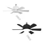 E27 Socket Fan Light with Remote and Dimmable LED Light Bulb for Dining Room