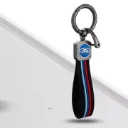 Fashion Rubber Strap Keychain Car Logo Key Chain Metal Key Ring Gift for Ford