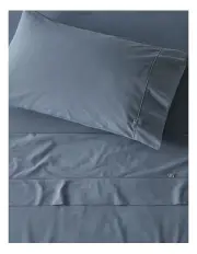 [Vue] Stonewashed Cotton Pillowcase Pair in Denim