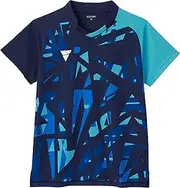 [VICTAS] V-GS505 Table Tennis Game Shirt, Certified by The Japan Table Tennis Association, Sweat Absorbent, Quick Drying, Unisex, Navy S 512503