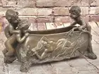 Original Milo Solid Bronze Planter Roman Decor Bronze Sculpture Statue Art Deco