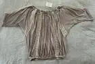 Threads 4 Thought Women's Long Sleeve Peasant Top Lilac Lace Organic Cotton NWT