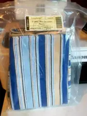 Longaberger Fabric Bin Divider Small CABANA BLUE STRIPE #23562295 LINER New