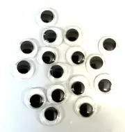 Set of 16 Self-Adhesive 3/8" Diameter Eyes for Toys Dolls Googly [P1-EY4-SM]