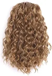 Synthetic Drawstring Puff Ponytail Afro Curly 10 Inch Hair Extension Brown Clip In Ponytail Hair Extensions(Honey Blonde)