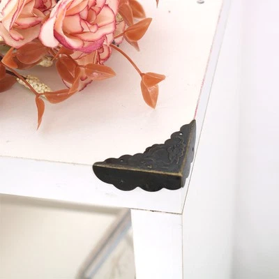 Box Corner Protectors Guard Edge Corner Cover Furniture Decor, Copper Tone 8pcs