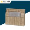 ASSARI-杉原收納插座布墊床頭箱(單大3.5尺) (4折)