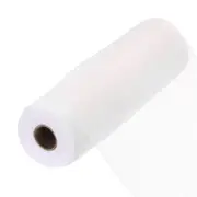 10 Inch Glitter Poly Burlap Mesh for Wreath Mesh Ribbon 10 Yard White & Pink