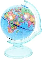 ERINGOGO 1Pc World Globe Coin Bank Creative Terrestrial Globe Saving Bank for Desktop Decoration Great Birthday Present Holds Coins Bills Transparent Base Design