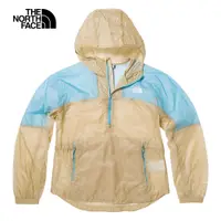 在飛比找PChome24h購物優惠-The North Face北面女款卡其拼接防風防潑水可打包