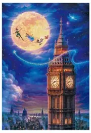 Tenyo 1000 Pieces Jigsaw Puzzle Disney Moonlight Fly Peter Pan Glowing Piece