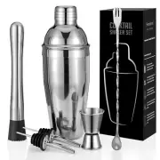 Cocktail Shaker Set 6-Piece Mixology Bartender Kit Premium Shakers Bartending...