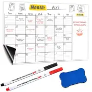 Magnetic White Board Calendar for Refrigerator Wall Fridge Organization