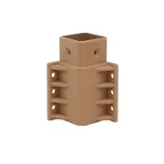Brown Plastic #5050 Square Leg Corner Block, Set of 4