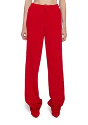 [AZALEA WANG] May May Track Pant Boots - Red