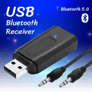 USB Bluetooth 5.0 Transmitter Receiver Stereo Audio Adapter AUX 3.5mm Cable CAR