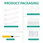 4Pcs Wall Mounted Spice Shelf Acrylic Spice Rack Record Display Stand for·~