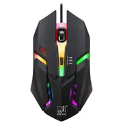 Adjustable Mice Wired USB Photoelectric Glow Gaming Mouse computer accessories Matte black colorful light