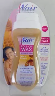 NEW Nair Hair Remover Roll On Wax Milk and Honey Microwavable Sugar Based