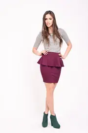Peplum Skirt--IND-9927-02